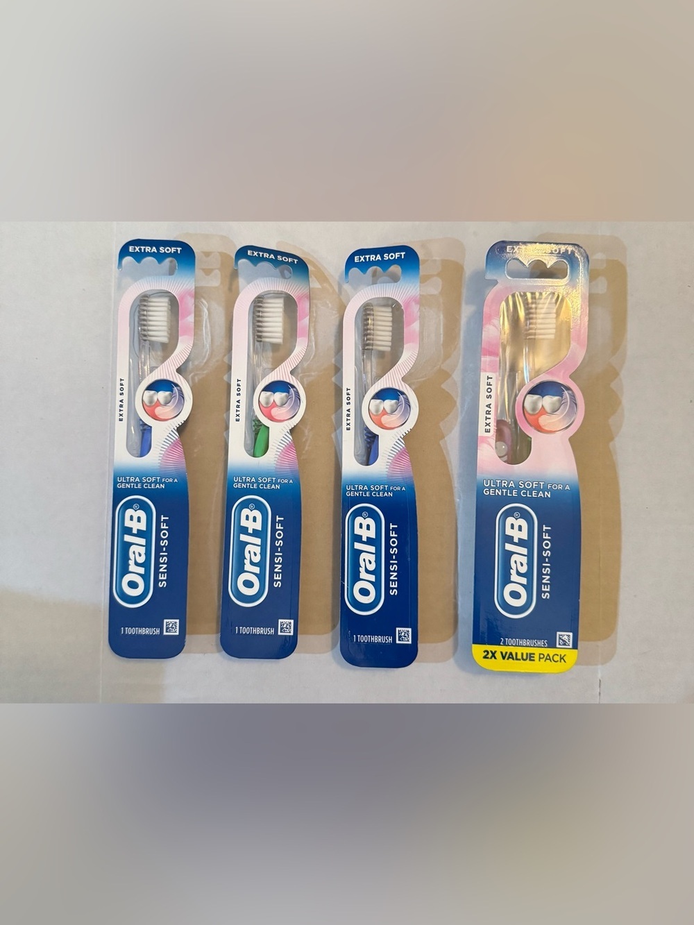 1 Oral-B Sensi-Soft Toothbrushes, Ultra Soft, 2 Count & 3 Ultra Soft, 1 Count